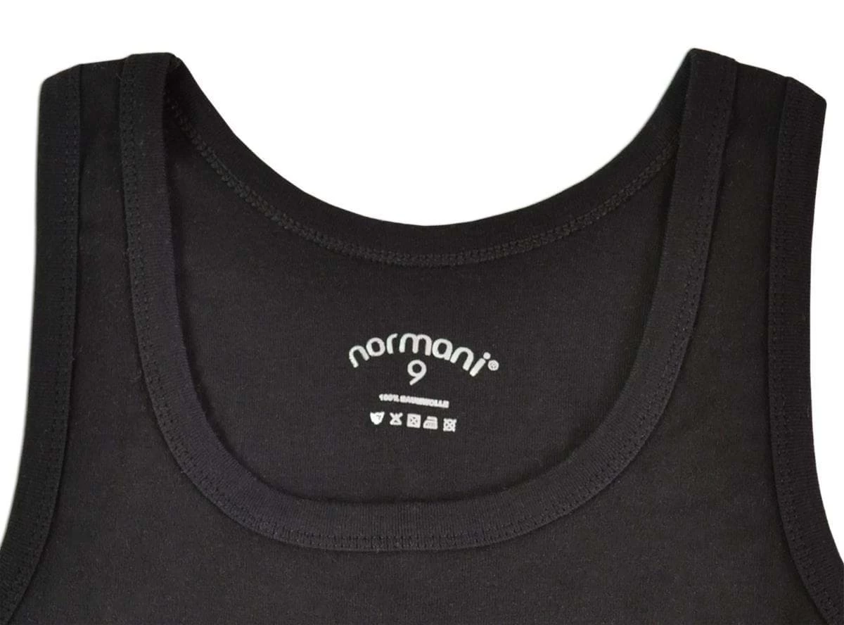 4 Stück Herren-Unterhemd Feinripp Schwarz Schwarz 6 4 Stück Herren-Unterhemd Feinripp Schwarz Schwarz – Bild 4