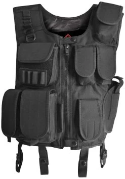 SWAT Kostüm Bestehend Aus Weste, Patch, Holster, Cap Und Handschellen Schwarz -Normani 100506