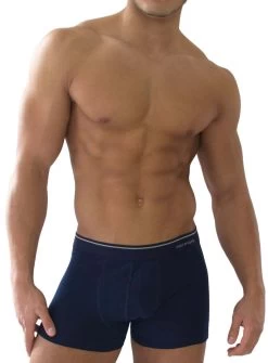 6 Stück Retro Boxershorts Aus Baumwolle Marine