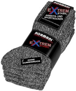 5 Paar Arbeits- Und Sportsocken „Extrem“ Grau Meliert