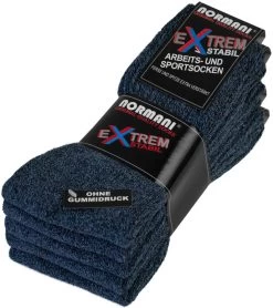5 Paar Arbeits- Und Sportsocken „Extrem“ Blau Meliert