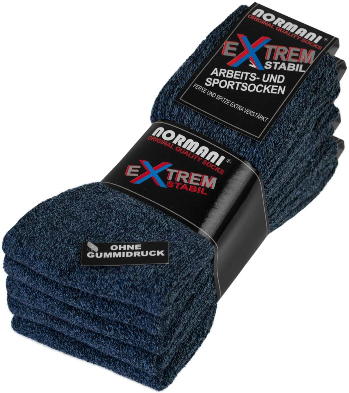 5 Paar Arbeits- Und Sportsocken „Extrem“ Blau Meliert 3 5 Paar Arbeits- Und Sportsocken „Extrem“ Blau Meliert