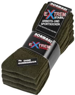 5 Paar Arbeits- Und Sportsocken „Extrem“ Oliv