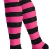 Overknees Breite Ringel Schwarz/Pink 2 Overknees Breite Ringel Schwarz/Pink -Normani 102754