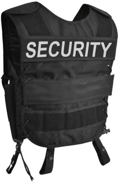 SECURITY Kostüm Bestehend Aus Weste, Patch Und Cap Schwarz -Normani 105100