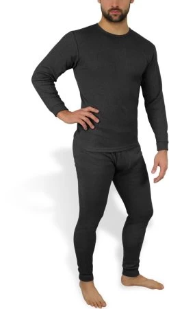 Thermo Unterwäsche Garnitur Bestehend Aus Unterhose Und Unterhemd Anthrazit
