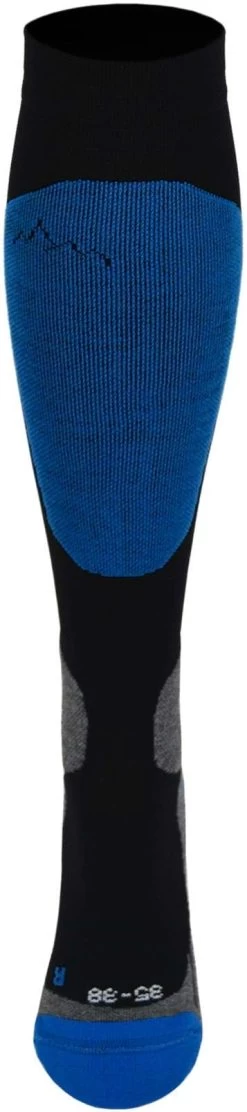 Sport-Kompressionskniestrümpfe Schwarz/Blau -Normani 106297