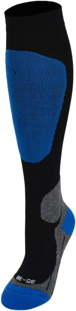 Sport-Kompressionskniestrümpfe Schwarz/Blau -Normani 106298