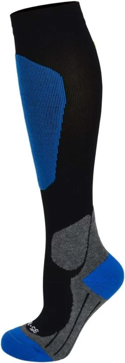 Sport-Kompressionskniestrümpfe Schwarz/Blau -Normani 106299