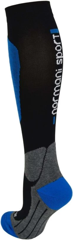 Sport-Kompressionskniestrümpfe Schwarz/Blau -Normani 106300