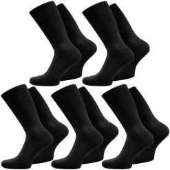 10 Paar Herrensocken Schwarz Schwarz