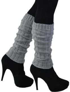 Strickstulpen Mit Alpakawolle Hellgrau