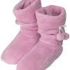 Damen-Fleece-Hausschuhe Mit Bommeln Rosa -Normani 106465
