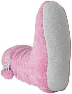 Damen-Fleece-Hausschuhe Mit Bommeln Rosa -Normani 106466