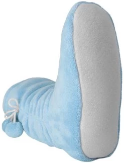 Damen-Fleece-Hausschuhe Mit Bommeln Hellblau -Normani 106470