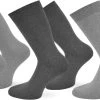 6 Paar Herrensocken „For Men“ Einfarbig Ohne Gummi Grau Sortiert -Normani 106622