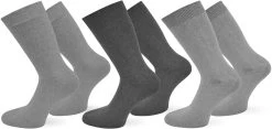 6 Paar Herrensocken „For Men“ Einfarbig Ohne Gummi Grau Sortiert