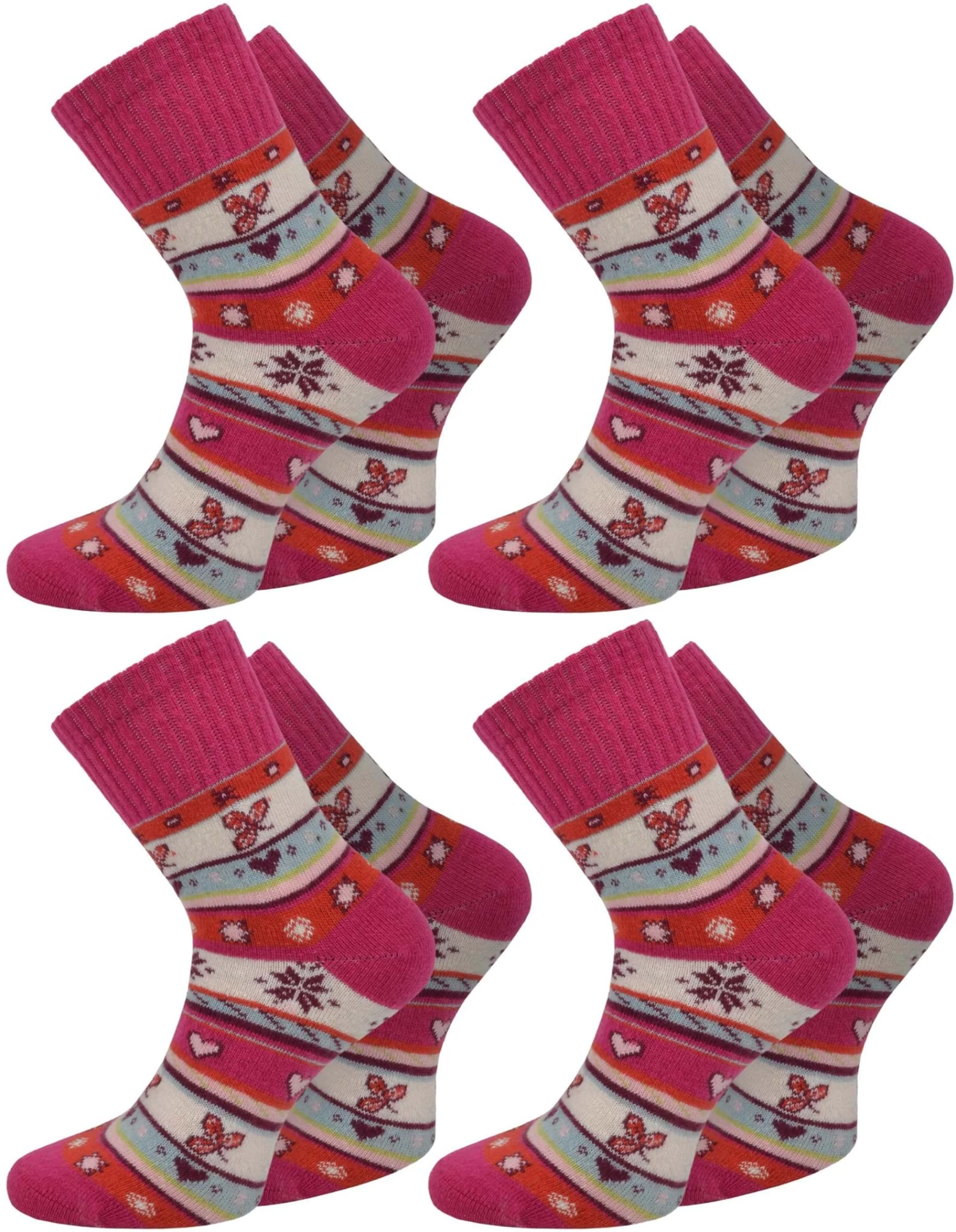 4 Paar Edelsocken Mit Seide Und Modal Fuchsia 3 4 Paar Edelsocken Mit Seide Und Modal Fuchsia