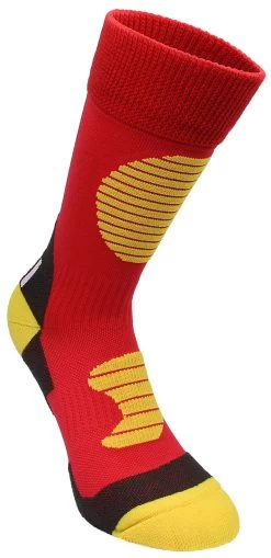 3 Paar Sportsocken Mit Schienbein- Und Fußrückenpolster Rot/Gelb -Normani 106733