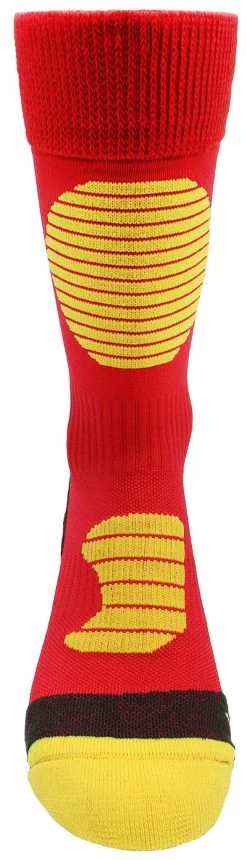 3 Paar Sportsocken Mit Schienbein- Und Fußrückenpolster Rot/Gelb -Normani 106734