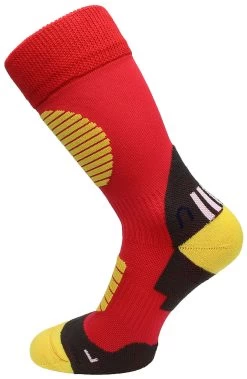 3 Paar Sportsocken Mit Schienbein- Und Fußrückenpolster Rot/Gelb -Normani 106736