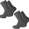 2 Paar Kuschel-Socken Für Damen Und Herren Anthrazit -Normani 106854