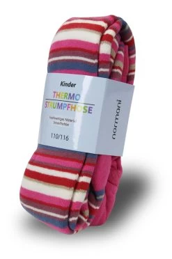 Kinder-Ringel-Thermostrumpfhose Pink -Normani 106904