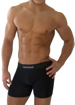6 Stück Boxershorts Einfarbig Aus Modal Und Baumwolle Schwarz