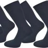 6 Paar Herrensocken „For Men“ Einfarbig Ohne Gummi Marine -Normani 107042