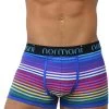 6 Stück Retro Boxershorts Aus Baumwolle Rainbow Stripes