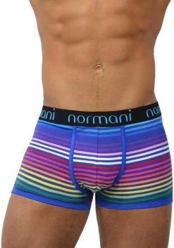 6 Stück Retro Boxershorts Aus Baumwolle Rainbow Stripes