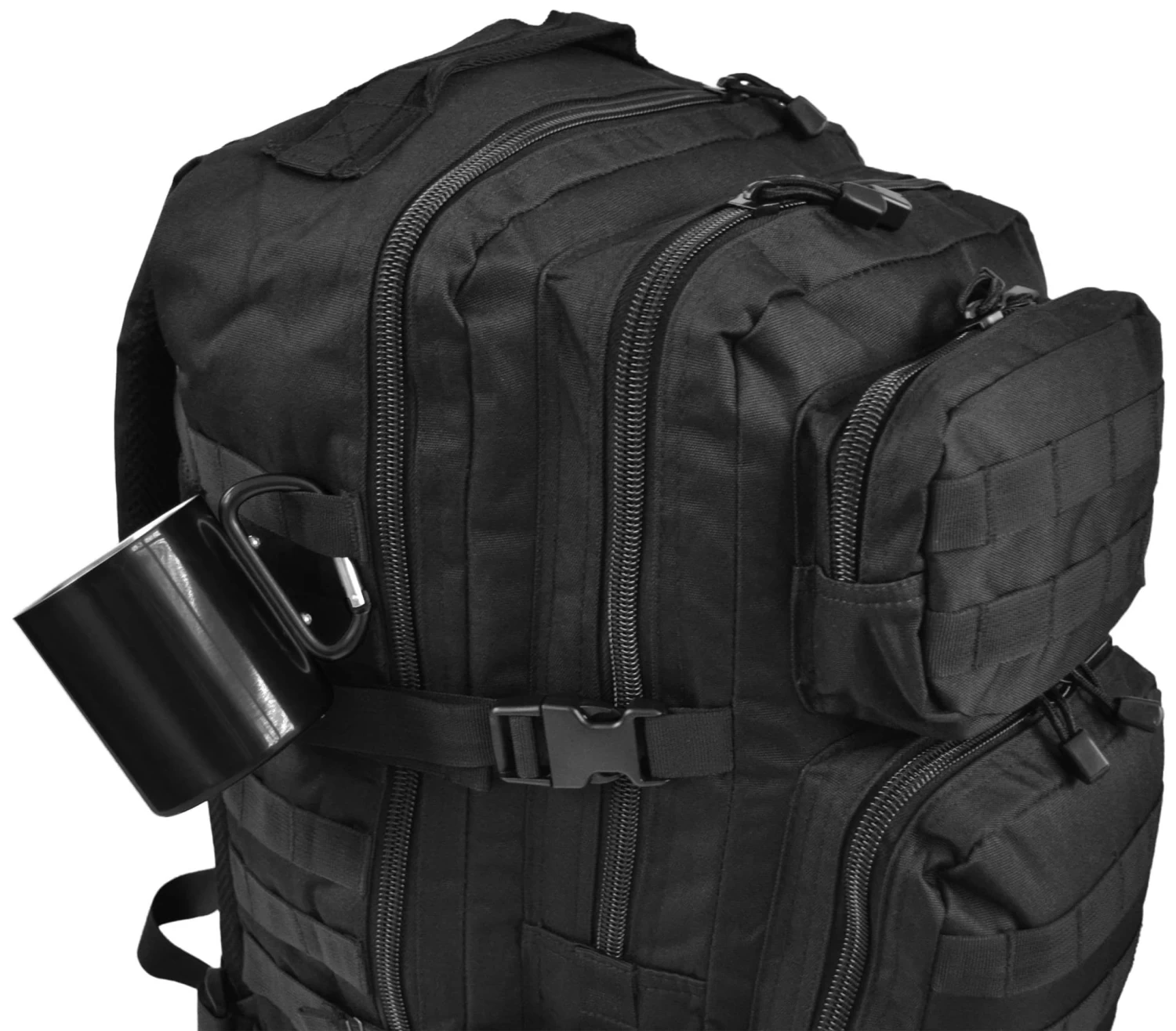 Edelstahl Tasse 330 Ml Mit Karabinerhaken „Wisconsin“ Schwarz 6 Edelstahl Tasse 330 Ml Mit Karabinerhaken „Wisconsin“ Schwarz – Bild 4