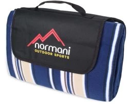 Outdoor-Campingdecke, 140 Cm X 180 Cm „Tundra“ Blau Gestreift -Normani 107834