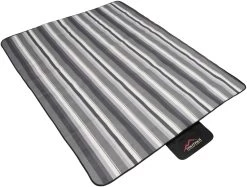Outdoor-Campingdecke, 140 Cm X 180 Cm „Tundra“ Grau Gestreift -Normani 107837
