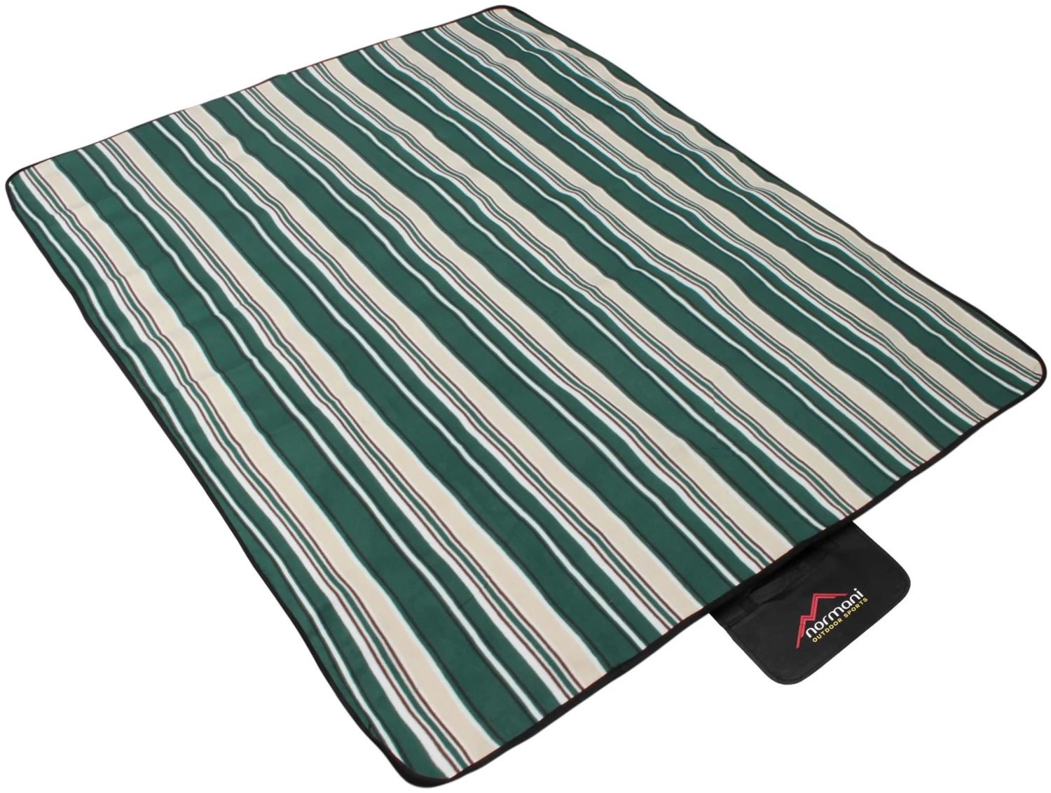 Outdoor-Campingdecke, 140 Cm X 180 Cm „Tundra“ Grün Gestreift 4 Outdoor-Campingdecke, 140 Cm X 180 Cm „Tundra“ Grün Gestreift – Bild 2