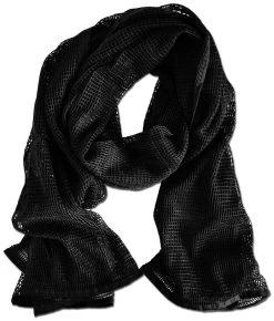 Netzschal Aus Reiner Baumwolle „Ghost“ Schwarz