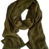 Netzschal Aus Reiner Baumwolle „Ghost“ Oliv -Normani 108208