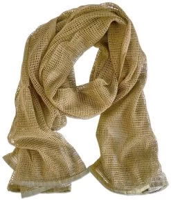 Netzschal Aus Reiner Baumwolle „Ghost“ Coyote