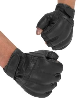 Halbfinger-Quarzsandhandschuhe „Defender“ Schwarz