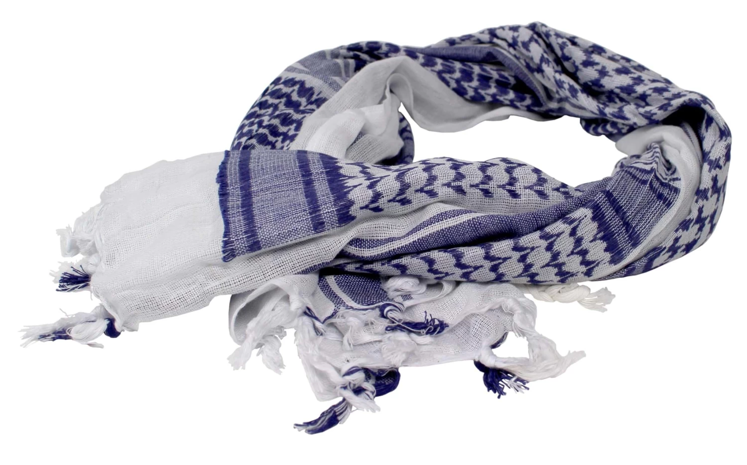 Shemagh Halstuch Blau/Weiß 5 Shemagh Halstuch Blau/Weiß – Bild 3