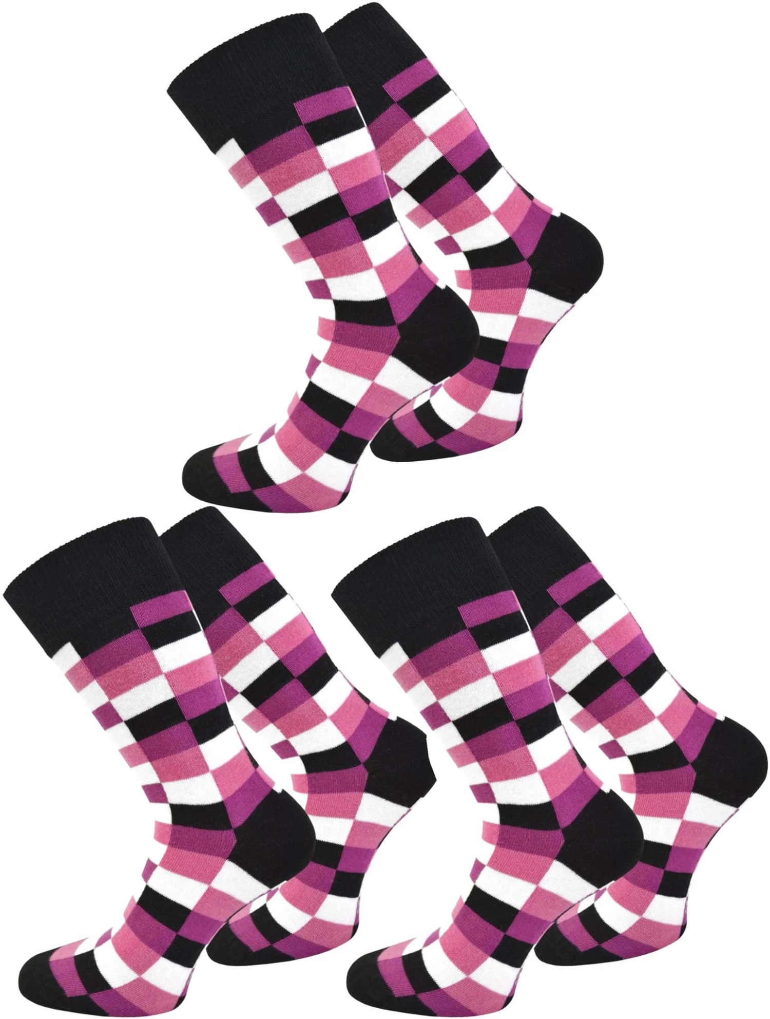 6 Paar Freizeitsocken „Square“ Aus Baumwolle Lila 4 6 Paar Freizeitsocken „Square“ Aus Baumwolle Lila – Bild 2