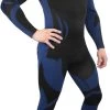 Sport-Funktionsunterwäsche-Garnitur Für Herren Schwarz/Blau -Normani 108422