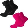 2 Paar Kuschelsocken „Dream“ Mit ABS Schwarz/Pink -Normani 108496
