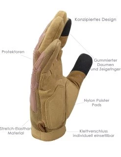 Fingerhandschuhe „ARMY GLOVES Specialist“ Coyote -Normani 108747