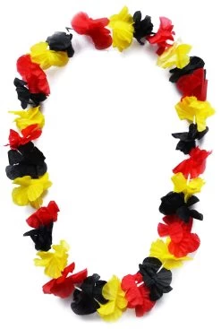Hawaii-Kette Deutschland - 100 Cm Schwarz/Rot/Gelb
