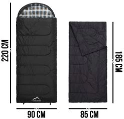 4-in-1 Schlafsack „Antarctica“ (RV Rechts) Schwarz -Normani 109089