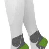 Sport-Kompressionskniestrümpfe Weiß/Grün -Normani 109907