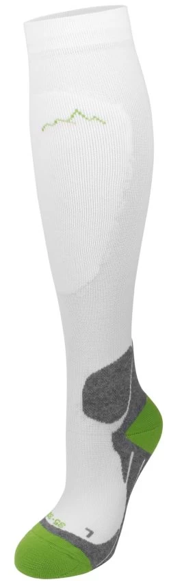 Sport-Kompressionskniestrümpfe Weiß/Grün -Normani 109908