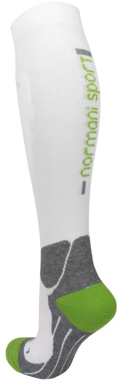 Sport-Kompressionskniestrümpfe Weiß/Grün -Normani 109910