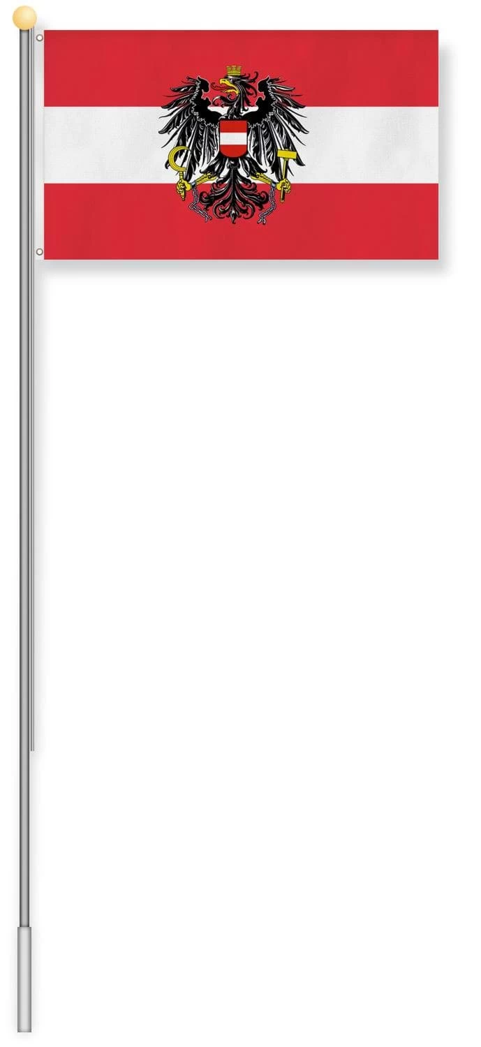 Fahnenmast 8,00 M Mit Flagge 90 Cm × 150 Cm Österreich 4 Fahnenmast 8,00 M Mit Flagge 90 Cm × 150 Cm Österreich – Bild 2